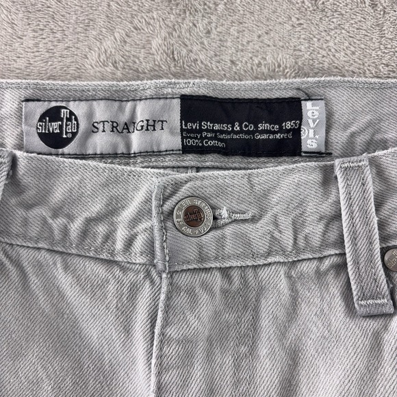 Levi's SilverTab Strauss Straight Jeans Mens Size 36x30 Gray Y2K - Picture 5 of 8